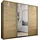 Schwebetürenschrank Cortona 278 x 233 x 64 cm Braun