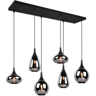 Trio Lumina 6-flg. 34,5 cm rund schwarz matt