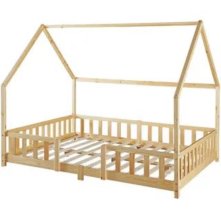 [en.casa] Kinderbett Sisimiut 140 x 200 cm Kiefer naturbelassen beige