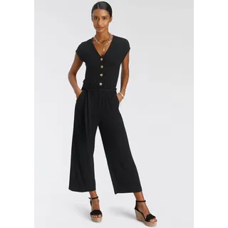 Tamaris Culotte-Overall mit Knopfleiste, schwarz