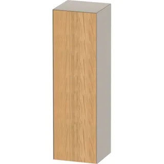 Duravit White Tulip Halbhochschrank, Breite 400 x Tiefe 360mm, eine Tür Anschlag rechts Tip-on Öffnung, WT1332RH560, Farbe: Korpus: Taupe Seidenmatt, Front: Eiche Natur Massiv