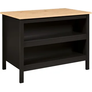 Interlink Kücheninsel 124 cm Schwarz/Artisan