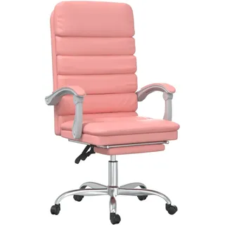 vidaXL Bürostuhl mit Massagefunktion Rosa Kunstleder - Rosa