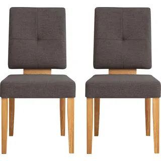 Home Affaire Esszimmerstuhl »Ponza Polsterstuhl« (Set) 2 Stk.Gestell Eiche massiv geölt, Esszimmer Bestseller, braun