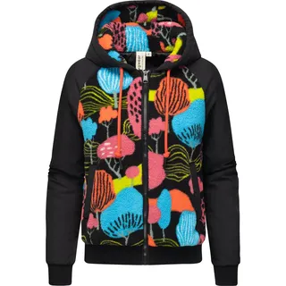 Ragwear Plüschjacke "Plüschjacke Talianita Print YOUMODO" mit Kapuze Leicht gefütterte Teddyjacke mit Kapuze, multi combo