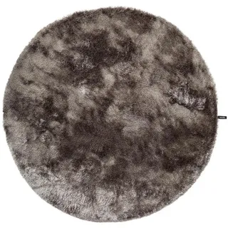 benuta Nest Hochflorteppich Whisper Grau ø 160 cm rund , Textil , Beton Optik , Rund , 160x160 cm , wasserabweisend , Teppiche und Böden, Teppiche, Hochflorteppiche & Shaggys