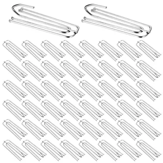 50 Stück Edelstahl Gardinenhaken Metall Gardinenhaken 4 Zinken, Pinch Vorhanghaken für Schienen Vorhangringe, Vorhänge Haken für Vorhänge, Faltenhaken Gardinen Aufhänger, Curtain Hooks Zubehör