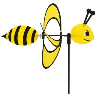 CIM Windspiel - Little Magic Bee - wetterfest - Windrad: Ø28cm, Motiv: 35x13cm, Gesamthöhe: 85cm - inkl. Fiberglasstab