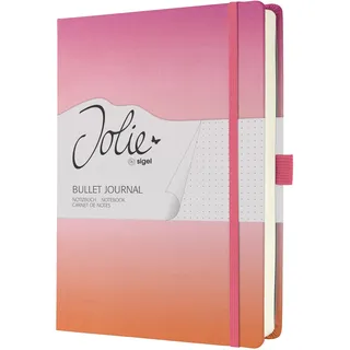Sigel Notizbuch Jolie A5 punktkariert Pink/Rosa/Orange