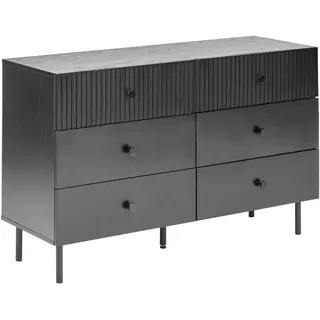 Beliani Kommode mit 6 Schubladen COVENTRY Schwarz