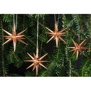 Christbaumschmuck ALBIN PREISSLER "Handwerkskunst aus dem Erzgebirge", braun (kupferfarben), Ø:10cm, Holzwerkstoff, Weihnachtsbaumschmuck, Christbaumschmuck, Weihnachtsdeko aus Holz