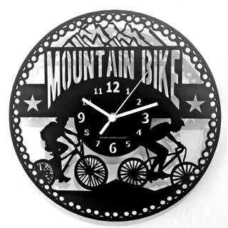 Instant Karma Clocks | Wanduhr Mountainbike Design | Wanddeko für Fahrradfans & Outdoor-Liebhaber | Geschenkidee für Biker