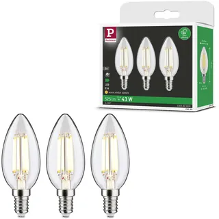 Paulmann 29199 Eco-Line Filament 230V LED Kerze E14 3x525lm 3x2,5W 3000K Klar Leuchtmittel