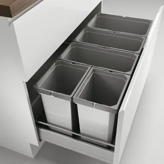 Cox Box 350 S/1000-5, Abfallsammler für vorhandene Auszüge, ohne Biodeckel, hel