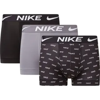 Nike Boxershorts 3 Einheiten Logo Print / Cool Grey / Black XL