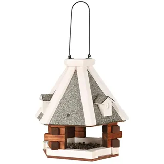 Trixie 5577 natura Futterhaus zum Hängen, ø 36 × 35 cm, braun/weiß