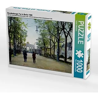 CALVENDO Puzzle Brandenburger Tor in Berlin 1909 1000 Teile Puzzle quer | Lege-Größe cm Foto-Puzzle für glückliche Stunden