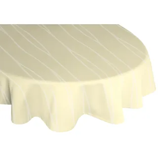 Wirth Tischdecke LANGWASSER oval 130 x 190 cm Beige