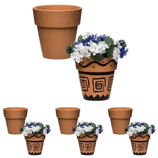 Baker Ross Terracotta-Blumentöpfe zum Bemalen und Dekorieren – 70 mm x 70 mm (4 Stück) (Packung mit 4)