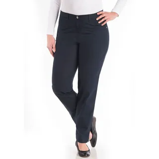 Chinohose KJBRAND "Betty Chino", Damen, Gr. 52 (26), K-Gr, blau (dunkelblau), Web, Obermaterial: 60% Baumwolle, 37% Polyamid, 3% Elasthan, bequem knöchellang, Hosen Chinohose, mit Komfortbund
