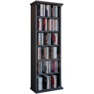VCM Vetro CD-Regal 31 x 18 x 91,5 cm Schwarz