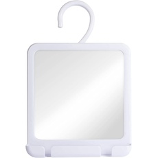 Mirrorvana Duschspiegel Antibeschlag zum Aufhängen, Rasierspiegel Dusche mit Rasierhalterung, Spiegel Dusch Beschlagfrei für Bad (Glas, 20 x 18cm)