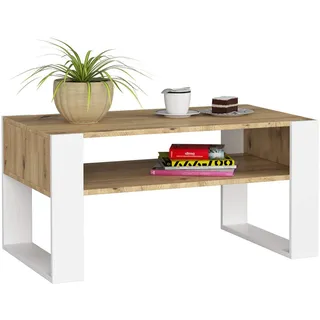 Akord Couchtisch Domi Weiß Eiche 92 x 53 x 45 cm