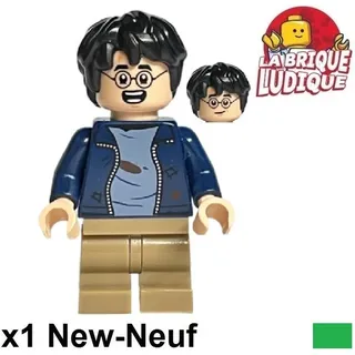 LEGO Figürchen Minifig Harry Potter Lächeln Smile Jacke Blau Flecken hp364 Neu