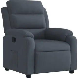 Relaxsessel Dunkelgrau Samt - Grau