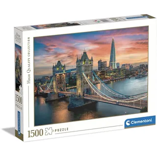 CLEMENTONI London Twilight, 1500 Teile Für Erwachsene Und Kinder 10 Jahren, Geschicklichkeitsspiel Für Die Ganze Familie