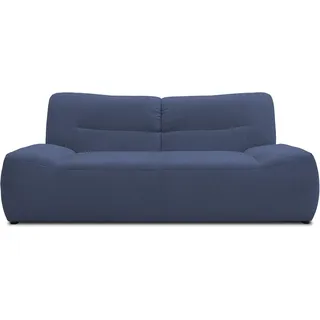 DOMO. collection Sofa Boho, 2-Sitzer Couch im Boho-Style, 2er Sofa, Bigsofa Garnitur Polstersofa, 200 x 109 x 81 cm (BxTxH), dunkelblau