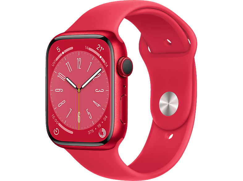 Bild von Watch Series 8 GPS + Cellular 45 mm Aluminiumgehäuse product(red), Sportarmband (product)red