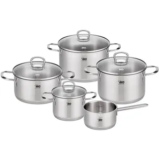 ELO Jaspis Topf-Set 5-tlg. Kochtopf + Glasdeckel + Kasserolle