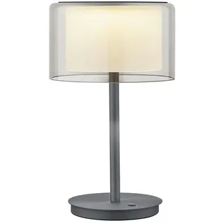 Bankamp Led-Tischleuchte , Anthrazit, Grau , Metall, Glas , F , 34 cm , Handmade in Germany , Lampen & Leuchten, Innenbeleuchtung, Tischlampen