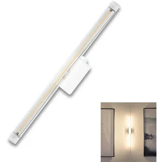 REV LED Wandleuchte innen Filament - 50cm, 4W, 350lm, 3000K, dimmbar - Wandlampe mit Schalter - Bilderleuchte, Nachttischlampe Wand, IP20, Weiß