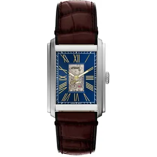Fossil Carraway Herren 30MM Silberfarbene Edelstahluhr, ME3273