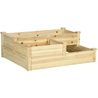 Modfu Blumenkasten aus Tannenholz 108x88x36 cm in Natur , Naturfarben , Holz , 88x36x108 cm , Dekoration, Blumen & Blumentöpfe, Übertöpfe