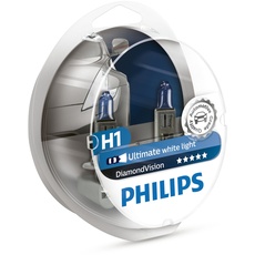 Philips 12258DV Diamond Vision 5000K H1 Auto-Scheinwerfer-Birnen (TwinPackvonBirnen)