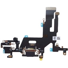 DHLK® Ladebuchse Dock Connector kompatibel mit iPhone 11 - Dock ConnectorFlex, Schwarz (A2111, A2223, A2221)