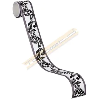 A.S. Création Bordüre Stick ups klassisch 5 m x 0,05 m schwarz/weiß 904317