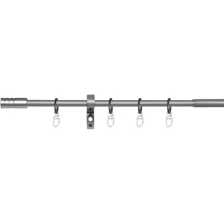 MYDECO Vorhangstange rillcube 1-läufig Ø 16 mm 120 cm Silber