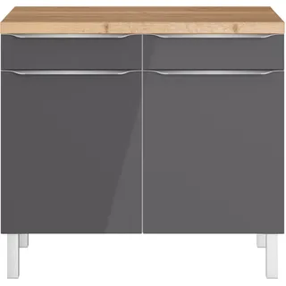 OPTIFIT Unterschrank Lilly2 100 x 60 x 90 cm Schwarz