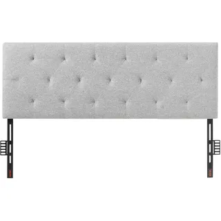 Vevor Kopfteil in voller Größe mit verstellbarer Höhe (5 cm pro Ebene), Bettzubehör Betthaupt Bettkopfteil 1430 x (905-1205) mm ideal für Schlafzimmer Hotel Privatunterkunft Schlafsaal, Hellgrau