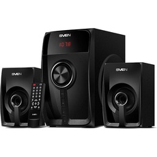 Sven MS-307, 2.1 speakers, FM, Bluetooth, USB/SD, LED Ekranas, RC unit, power output 40W (20 + 2 ◊ 1, PC Lautsprecher, Schwarz