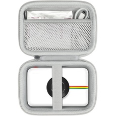 Khanka Hart Tasche für Polaroid SNAP Touch 2.0 & Schnappschuss & Snap Digitale Instant Kamera Sofortdruck Digitalkamera Sofortbildkamera Case.(weiß Reißverschluss)