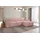 Eckcouch Stoff L-Form 2-Sitzer Rosa
