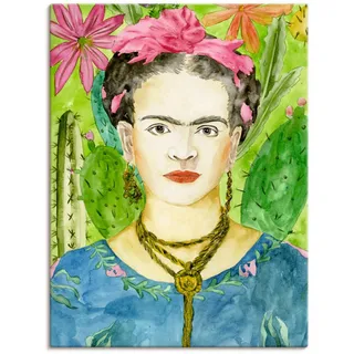 Artland Leinwandbild »Frida Kahlo II« Bilder von Frauen 1 Stk. tlg. als Alubild, Outdoorbild, Leinwandbild, Poster, Wandaufkleber, bunt