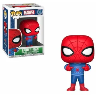FUNKO Figure POP! Marvel Christmas Spiderman, Sammelfigur, Film & TV-Serien - Rot