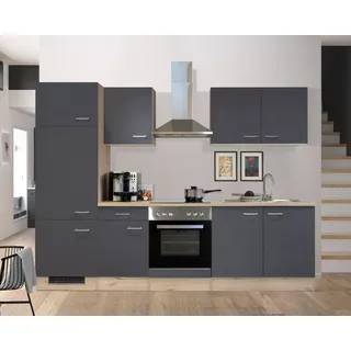 Flex-Well Küchenzeile Morena 270 cm grau