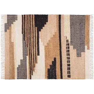 Juteteppich , Multicolor, Naturfarben , Textil , rechteckig , 170x240 cm , Teppiche und Böden, Teppiche, Schafwollteppiche